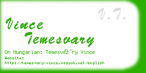 vince temesvary business card